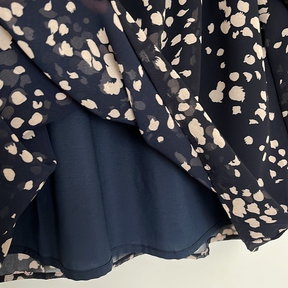 Madewell Navy with Cream Design Top Size XL - Picture 4 of 7